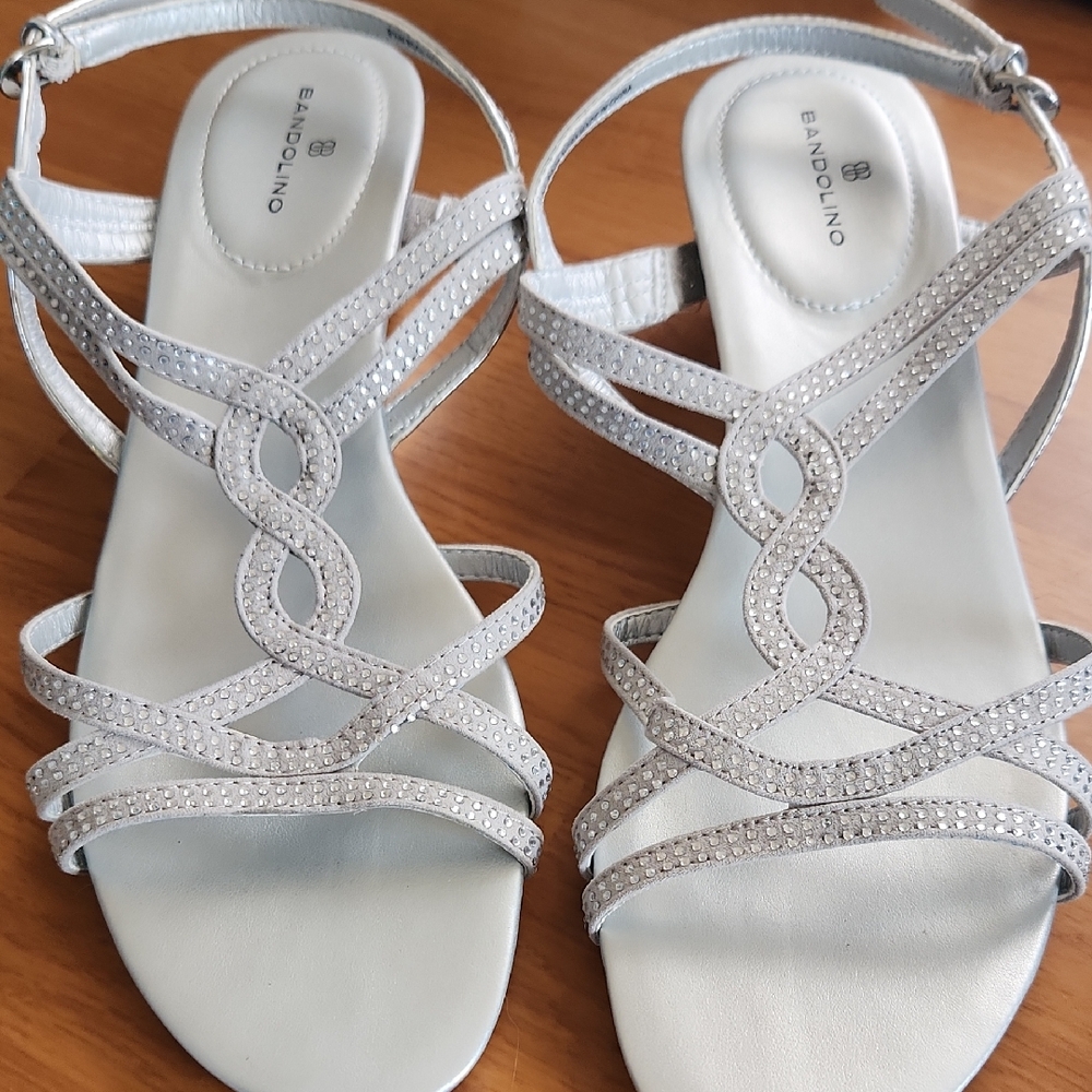 Bandolino Silver Strappy Sandals